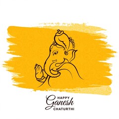 Happy ganesh chaturthi festival card background