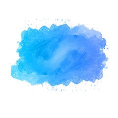 Blue watercolor hand paint splash background
