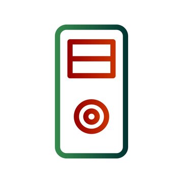  Cpu Line Gradient Vector Icon Design