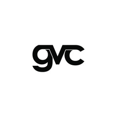 gvc letter initial monogram logo design