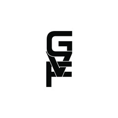 gvf letter initial monogram logo design