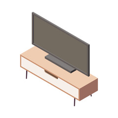 Isometric TV Set Composition