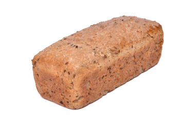 Black bread on a white background..