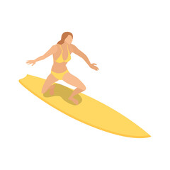 Female Surfing Board Composition