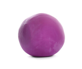 Color play dough ball isolated on white