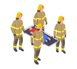 Firefighters Crash Cart Composition