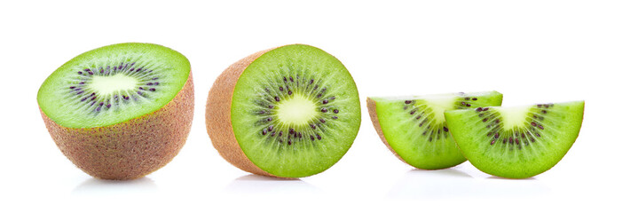 Fototapeta premium slice kiwi fruit isolated on white