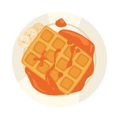Sweet Waffle Dish Composition