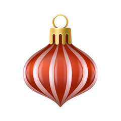 Red Striped Ball Composition