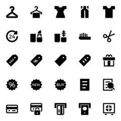 Glyph icons for user interface.