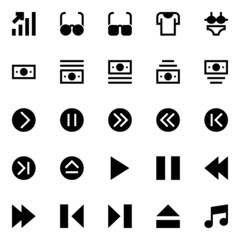 Glyph icons for user interface.