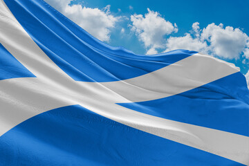 The flag of Scotland (Scottish Gaelic: bratach na h-Alba; Scots: Banner o Scotland, also known as...