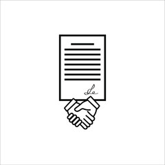 concluded contract icon vector illustration symbol