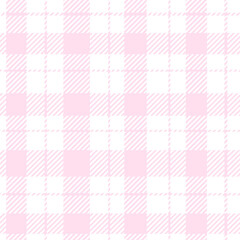 Seamless vector pattern with plaid in on-trend colors of pink and white. Abstract, tar tan, line print hand drawn. Designs for textiles, fabric, wrapping paper, packaging, social media.