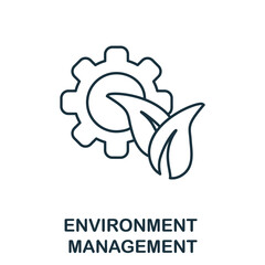 Environment Management icon. Line element from company management collection. Linear Environment Management icon sign for web design, infographics and more.