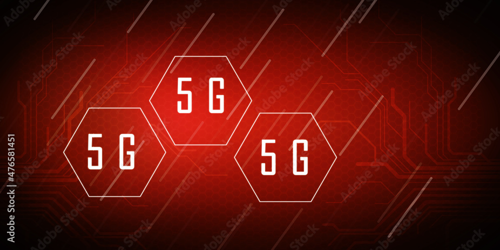 Poster 2d rendering 5g network 5g connection
