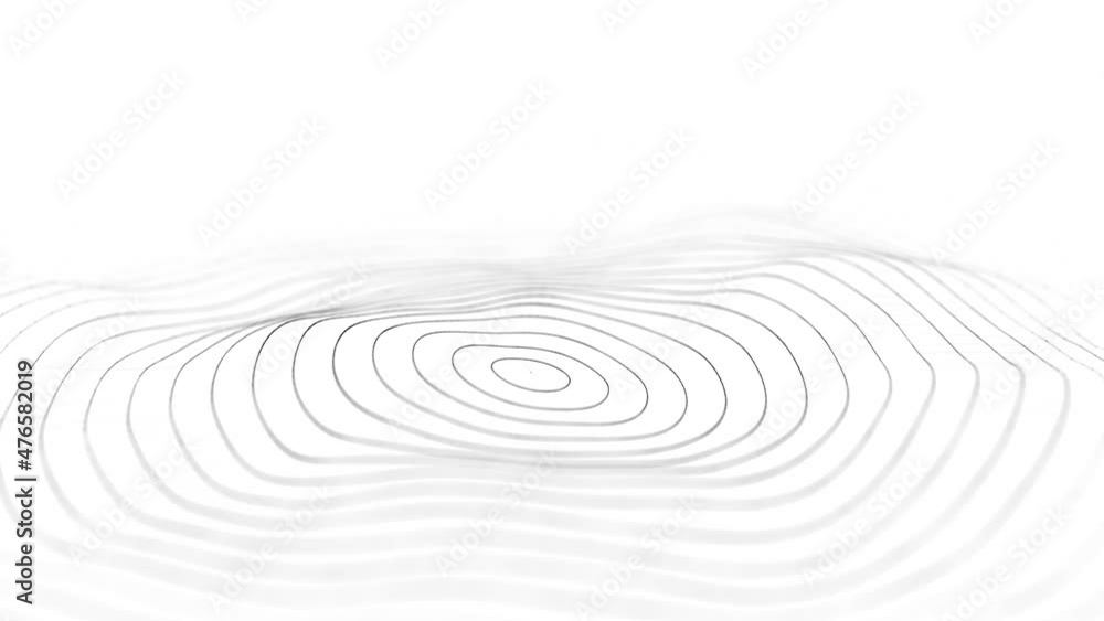 Poster 3d circular digital wave. technology wave. flow digital structure. cyber technology background. 3d r