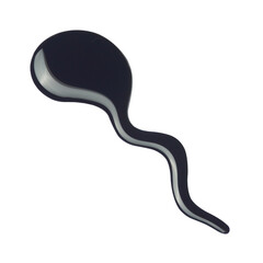 Blot of black nail polish isolated on white