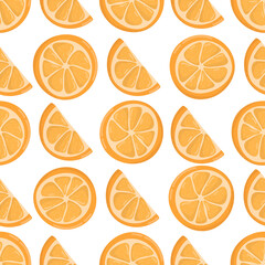 Orange fruit seamless pattern.