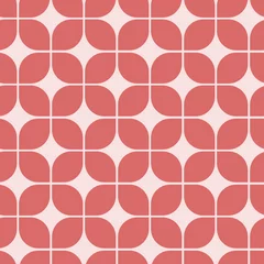 Papier peint Rouge Motif géométrique sans couture avec des formes simples. Fond vintage pour papier peint, carrelage, couverture. Texture rétro de vecteur