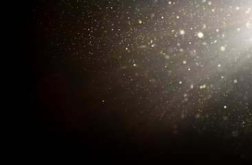 white rays with defocused lights on black background © Алена Ягупа