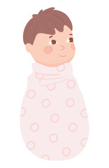 cute baby in blanket