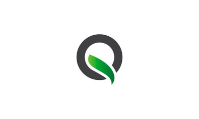 Letter Q Alphabet Natural Green Icons – Q Leaf Logo