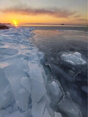 sunrise over the river