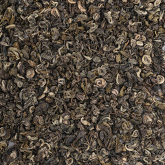 Green tea texture on a white background. Isolate.