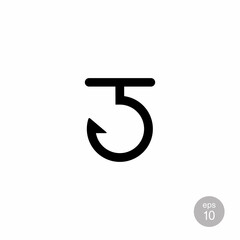 Hooks simple flat icon vector illustration