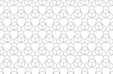 The geometric pattern with lines. Seamless vector background. White and gray texture. Graphic modern pattern. Simple lattice graphic design.