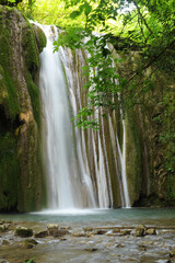 Obraz premium Erfelek, Sinop, Turkey. Waterfall in the forest. 