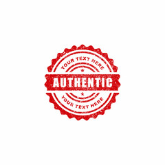 Obraz premium Authentic grunge stamp seal icon vector illustration