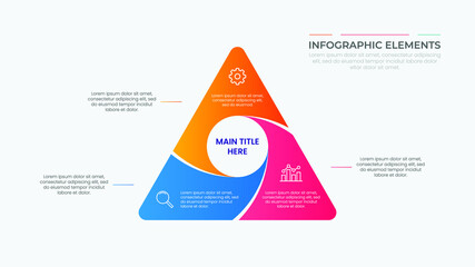 Vector infographic elements for business with icons and options template design.