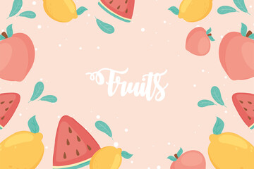 fruits banner style