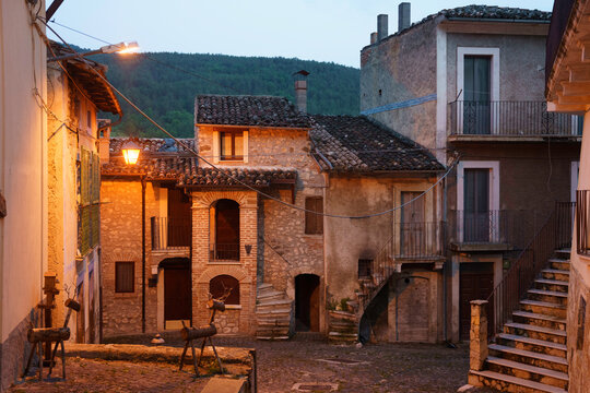 Assergi, old typical village in Abruzzo, Italy