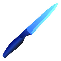 Realistic kitchen knife isolated on white background, Vector illustration, chef knife, Cutlery icon set