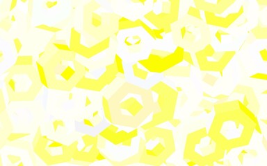 Light Yellow vector backdrop with hexagons.