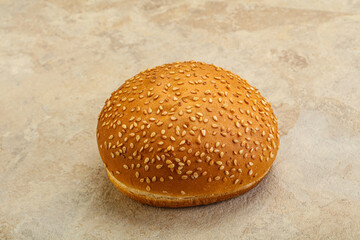 Burger bun with sesame seeds