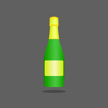 bottle of champagne. vector illustration