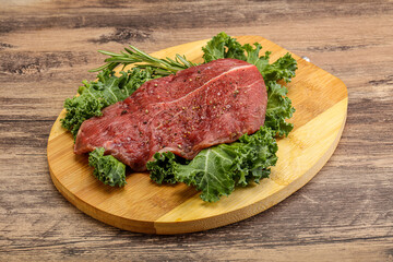 Raw beef steak for grill
