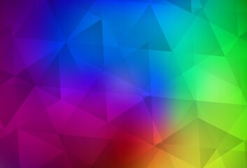 Dark Multicolor vector abstract mosaic background.