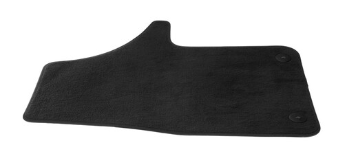 Black floor car carpet isolated on white