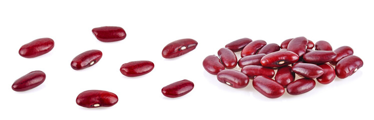 red beans isolated on the white background