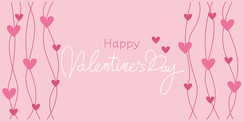 Heart decoration Valentine's day illustration. Decorative Valentine concept background. Vector illustration.