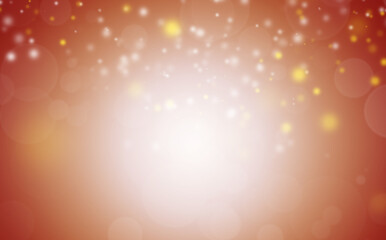 White Glitter  Lights on Red Dark Texture Background. White Bokeh. Defocused, Celebration, Christmas Holiday Backdrop.