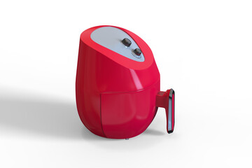 Digital Air Fryers Hot Air Fryer Adjustable Temperature Control 30 Minute Timer with 8 Preset Menus Auto Shut Off Nonstick Tray 1400W Air Fryer Black. 3d illustration