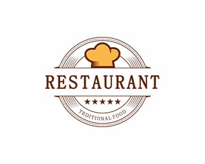 Restaurant traditional food logo template