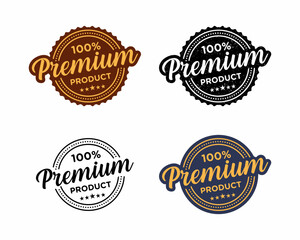 100 percent premium label sticker badge Vector