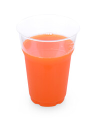 carrot juice isolate on white background